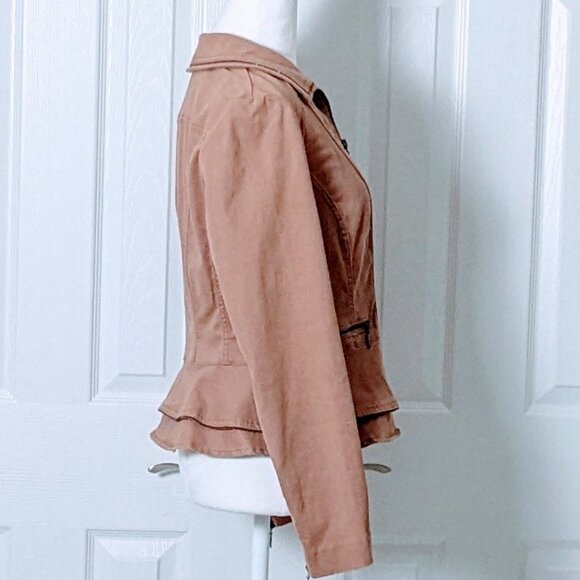 WHITE HOUSE BLACK MARKET Women's  Rhinestone Accent Jacket  Size 6  Clay Brown - Picture 3 of 11
